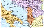 Карта Албании.