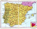 Карта Испании.