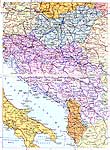 Карта Югославии.