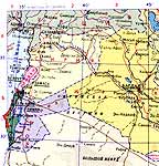 Карта Иордании.