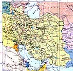 Карта Ирана.