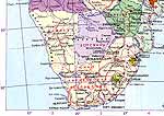 Карта Ботсваны.