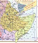 Карта Джибути.