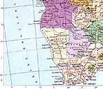 Карта Намибии.