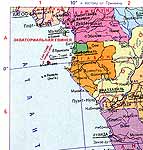 Карта Сан-Томе и Принсипи.