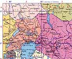 Карта Уганды.
