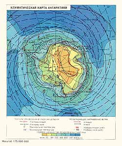 Антарктика. Климатическая карта