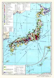 Япония. Экономическая карта
