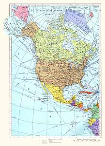 Северная Америка. Политическая карта