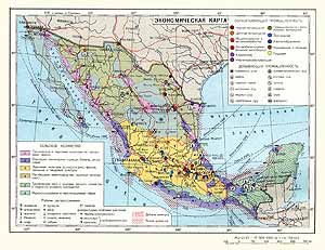 Мексика. Экономическая карта